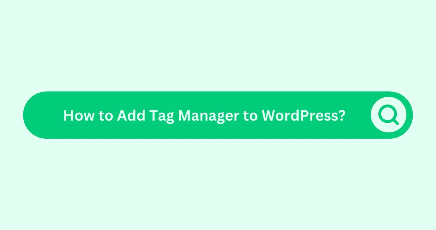 How to Add Tag Manager to WordPress?