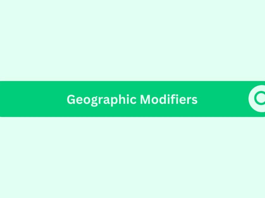 Geographic modifiers: marketing glossary