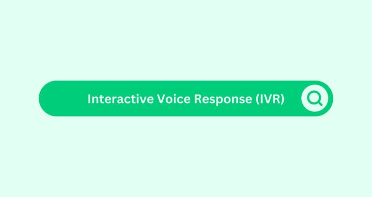 Interactive Voice Response (IVR)