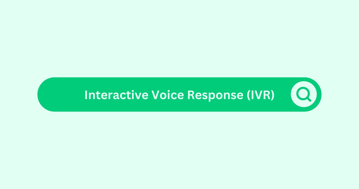 Interactive Voice Response (IVR)