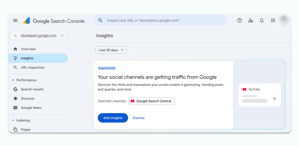 Google Search Console - Insights